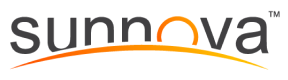 A logo for Sunnova, a financing partner of Sun Up Zero Down's solar panel installation services